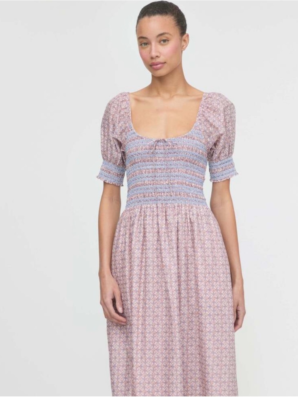 Hill House The Madeline Nap Dress in Pink Wentworth Leaf NWT